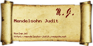 Mendelsohn Judit névjegykártya